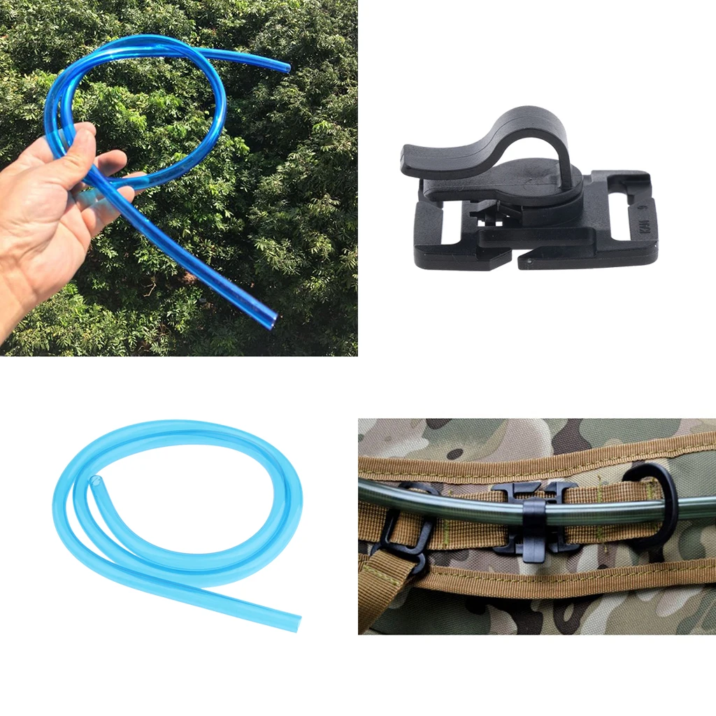 100cm Replacement Pack Drink Tube + Pipe Holder Buckle for Outdoor Bag Accessories