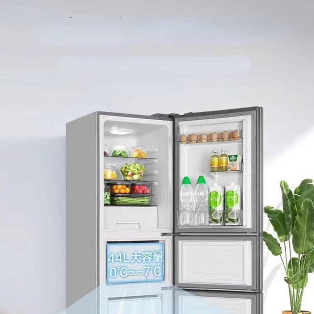 Small Refrigerator Household Small Dormitory Rental with Freezer  Refrigeration Mini Double Door Refrigerator 42L 220V - AliExpress