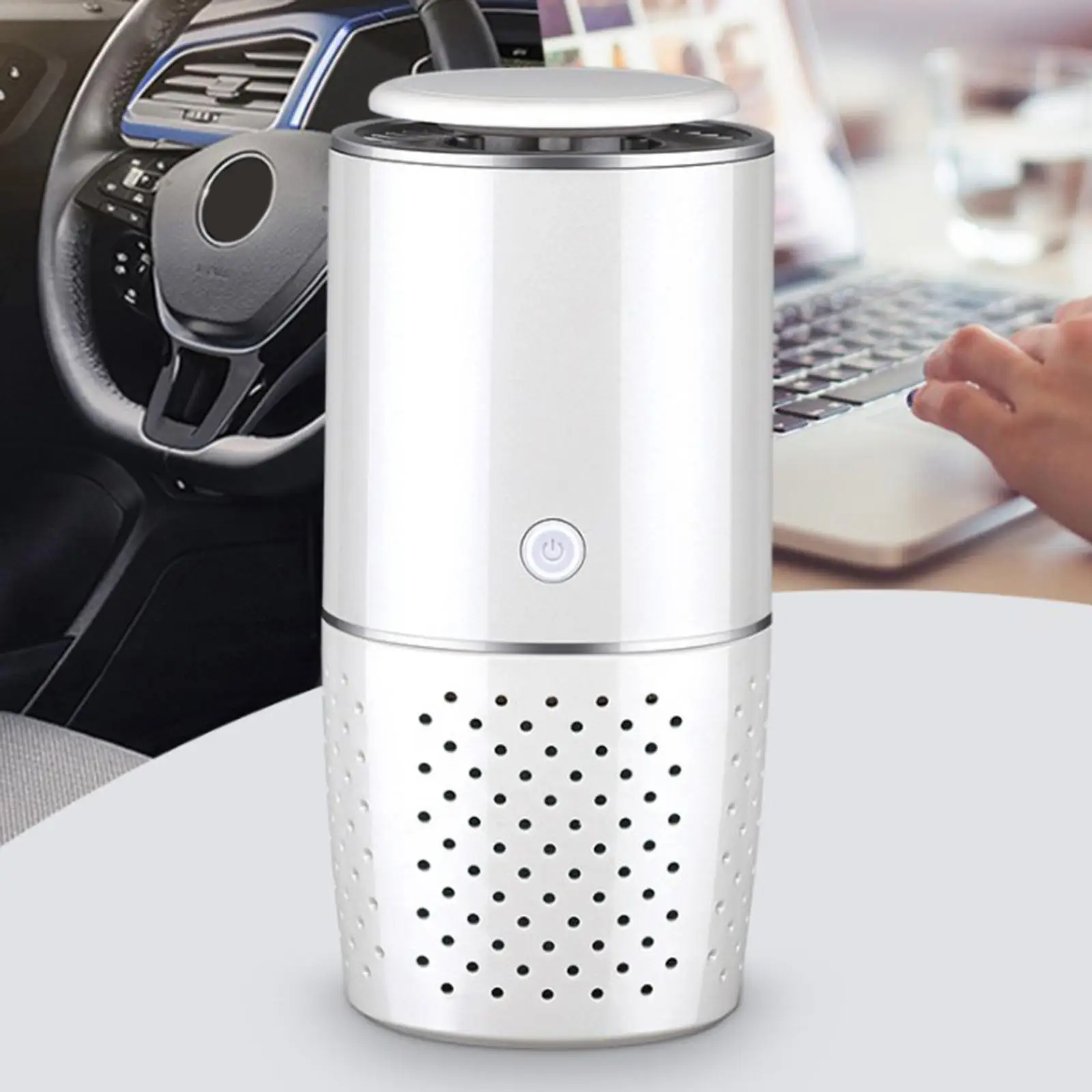  & Mini HEPA  with 3-Stage Filtration  for Car & Office, Eliminates Smoke, Dust, Pollen, Low Noise and USB Powered