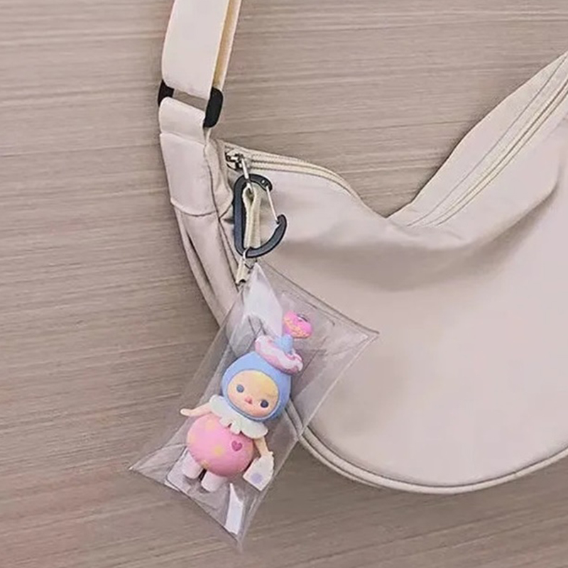 Mini Anime Puppe Display Tasche Transparent Geldbörse Schlüsselbund Anhänger Quadratische Tasche Organizer Schlüssel Lippenstift Kopfhörer Lagerung Tasche – Detail 8