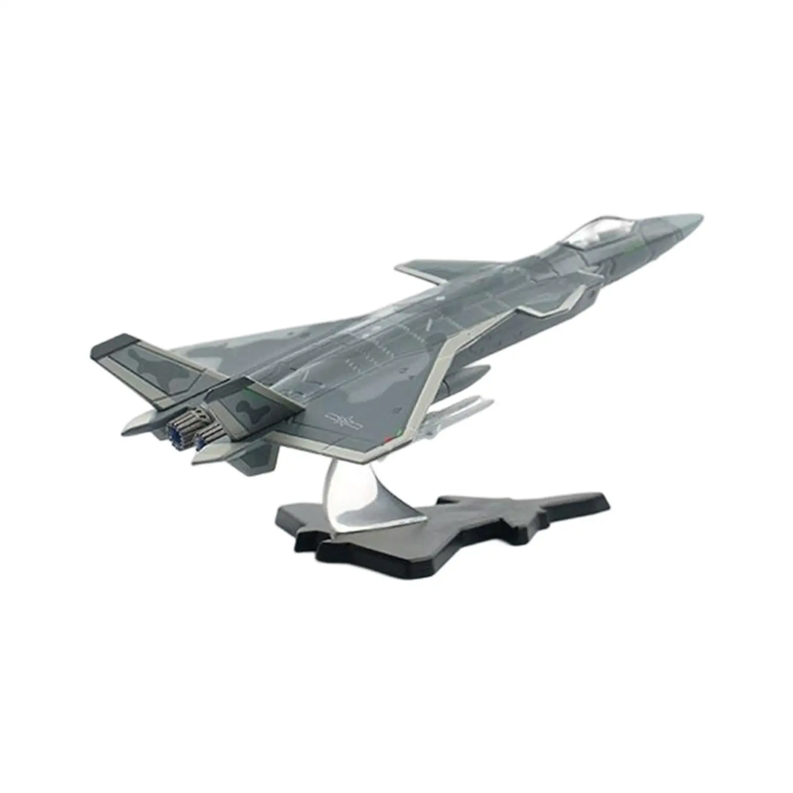 Alloy Plane Model J20 Diecast Plane Collectables Ornaments Fighter Model for Shelf Bedroom Home Holiday Gifts Collection