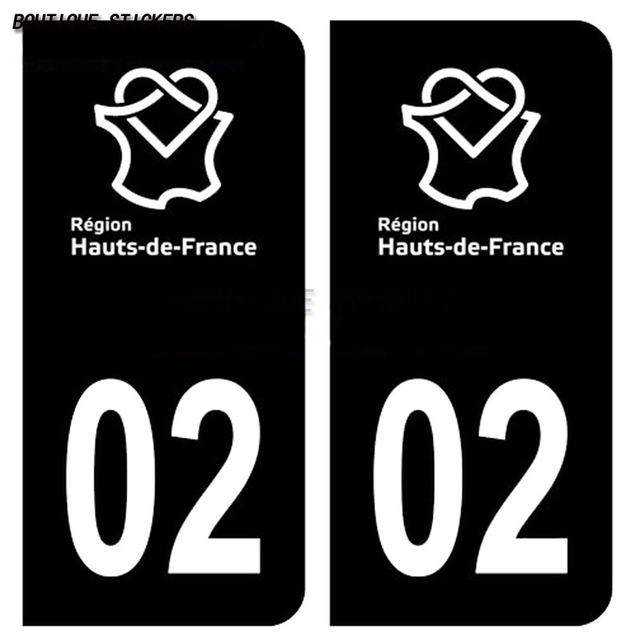 4 Stickers Auto Plaque Immatriculation Noir RÉGION ÎLE DE France 75 Noir Autocollant - Foto 6