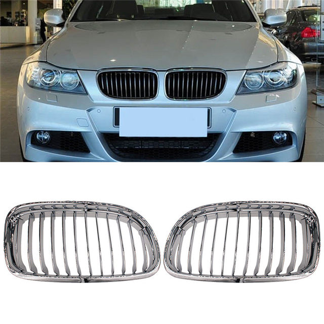 Set Of 3 Front Lower Bumper Grilles For BMW 3 Series 2009-2012 (323i, 328i, 335i) - Direct Replacement
