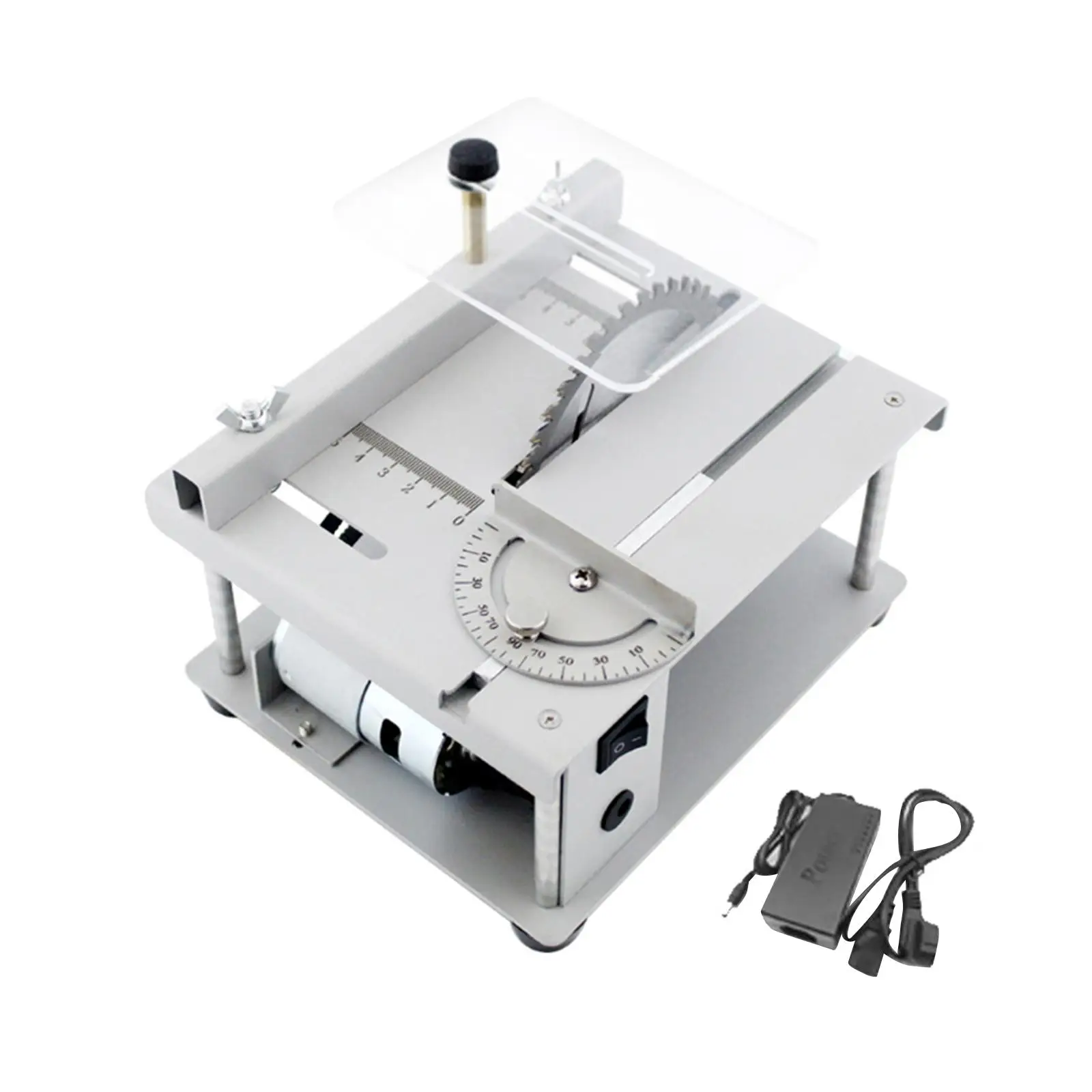 Mini Table Saw Grinding Tool Portable DIY Wood Acrylic Handmade Woodworking Bench Saw for Miniatures Aluminum Wood Metal Crafts