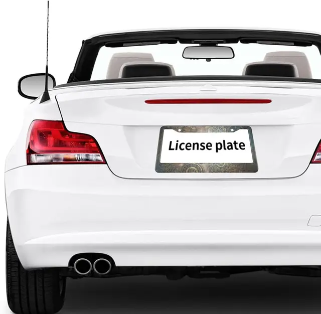 Luxury Abstract License Plate Frames