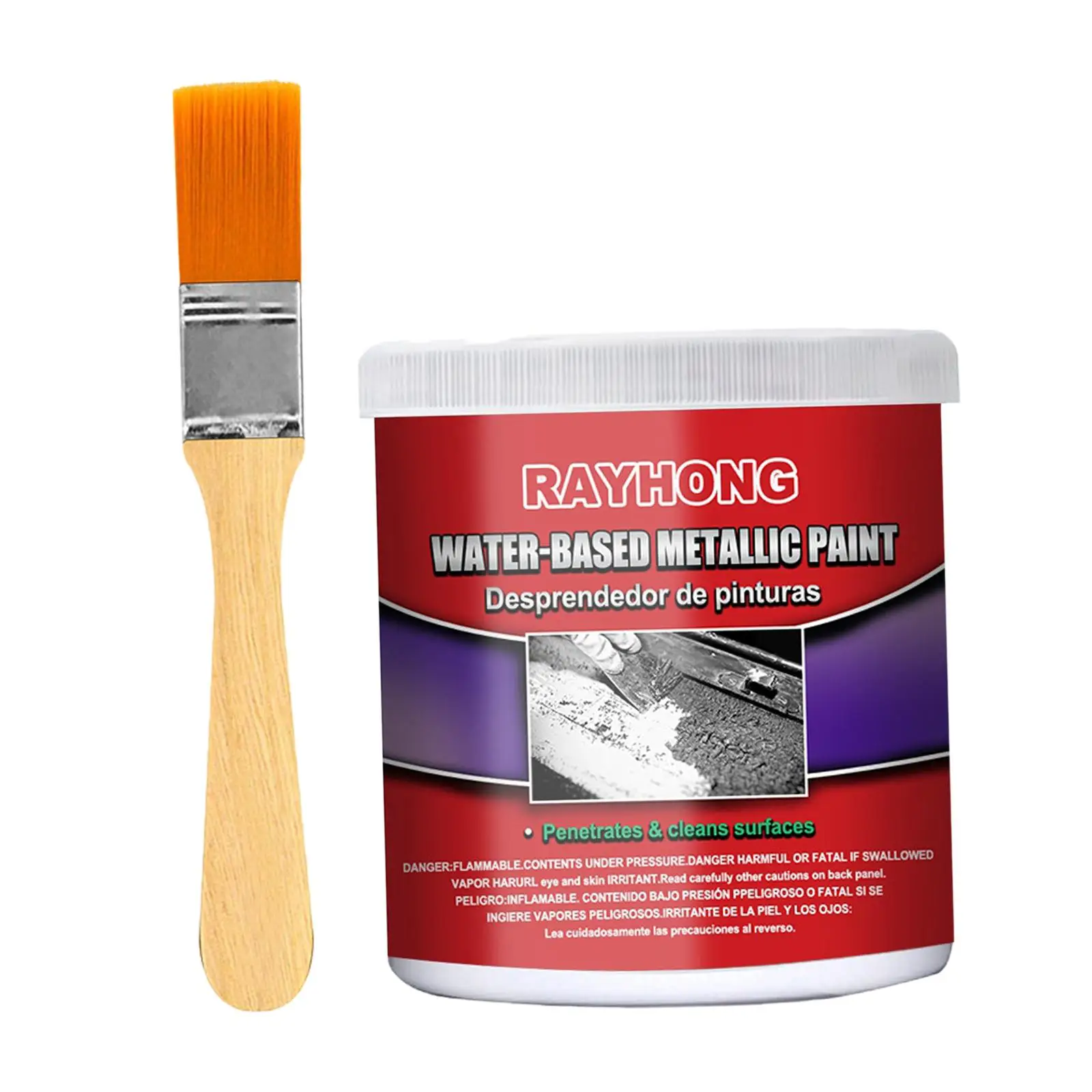 100G Metal Rust Remover Car Chassis Derusting with Brush Water based Car metal Paint for Machinery Car Chassis Aviation Fleet