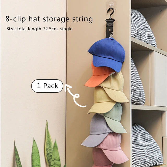 Comprar 6 Clips sombreros calcetines organizador estante colgante gorra con  visera bufanda estante de almacenamiento colgador armario multifuncional  soporte de almacenamiento