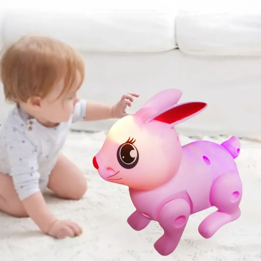 Cute Electric Rabbit Toy Battery Powered Interactive Toy for Children Kids