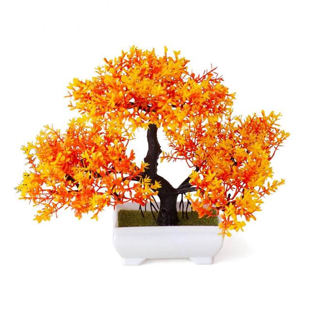 MINI PINO BONSAI in vaso ufficio fiori artificiali e decorazione principale  EUR 14,52 - PicClick IT