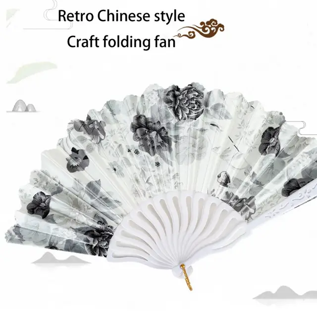 GOOHOCHY 2 Pcs Fan Chinese Style Silk DIY Painting Writing Paper for Kids  White Drawing Paper for Kids Bride Decor Wedding Props DIY Supply Wooden