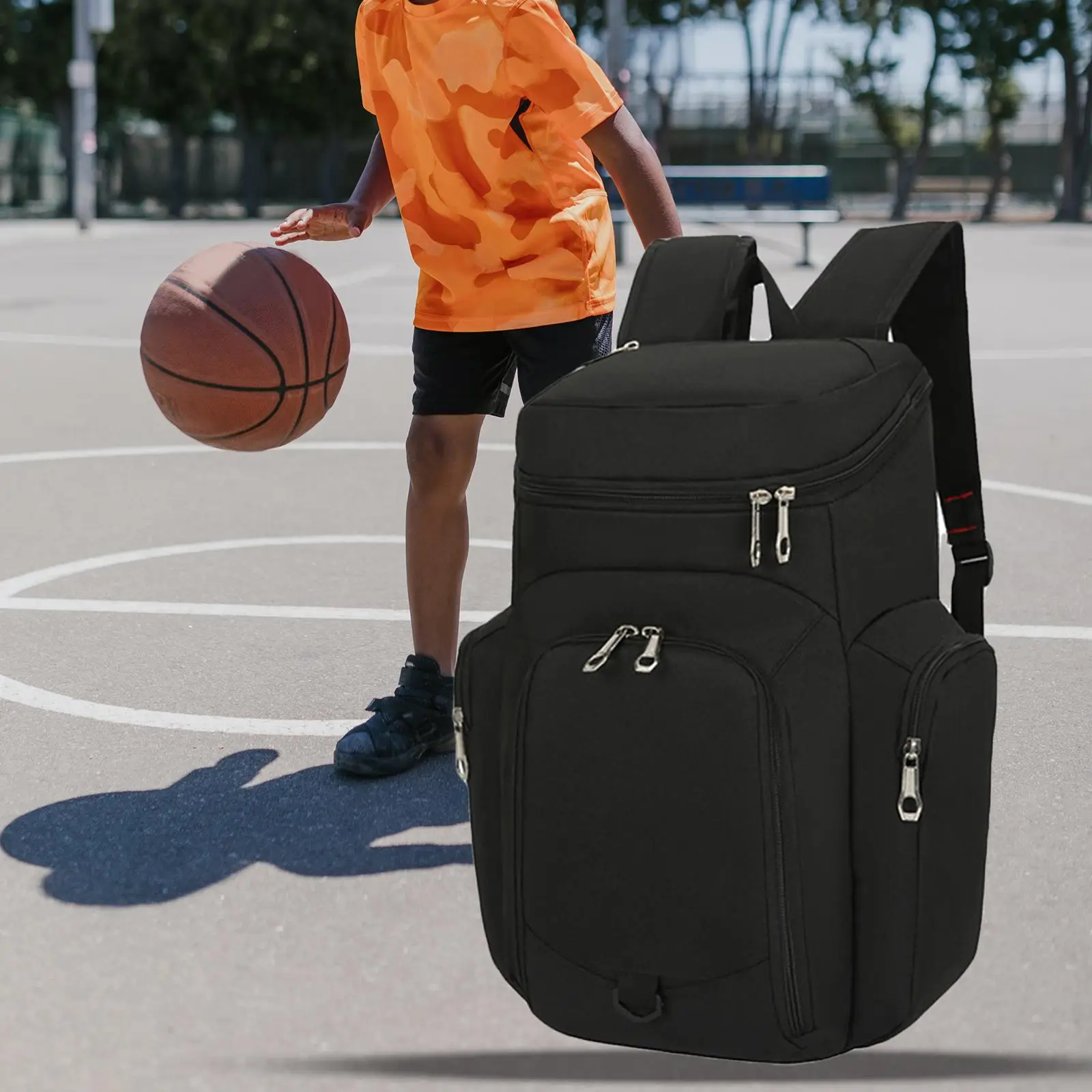 Durable Basketball Backpack Rucksack Daypacks Oxford Cloth Sport Equipment Bag for Running Swimming Outdoor Fitness School