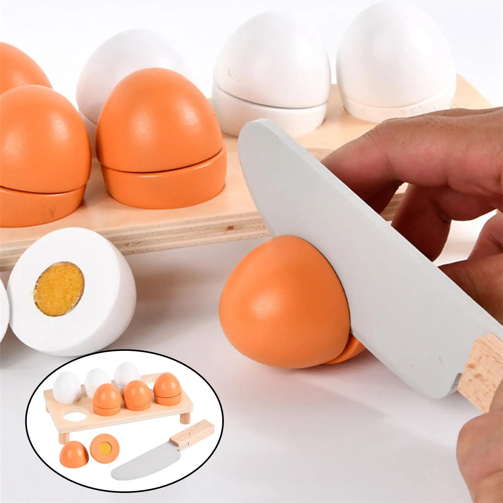 Pretend Kitchen Food Toy Educational Toy for Kids and Toddlers Wooden Realistic Educational Toy