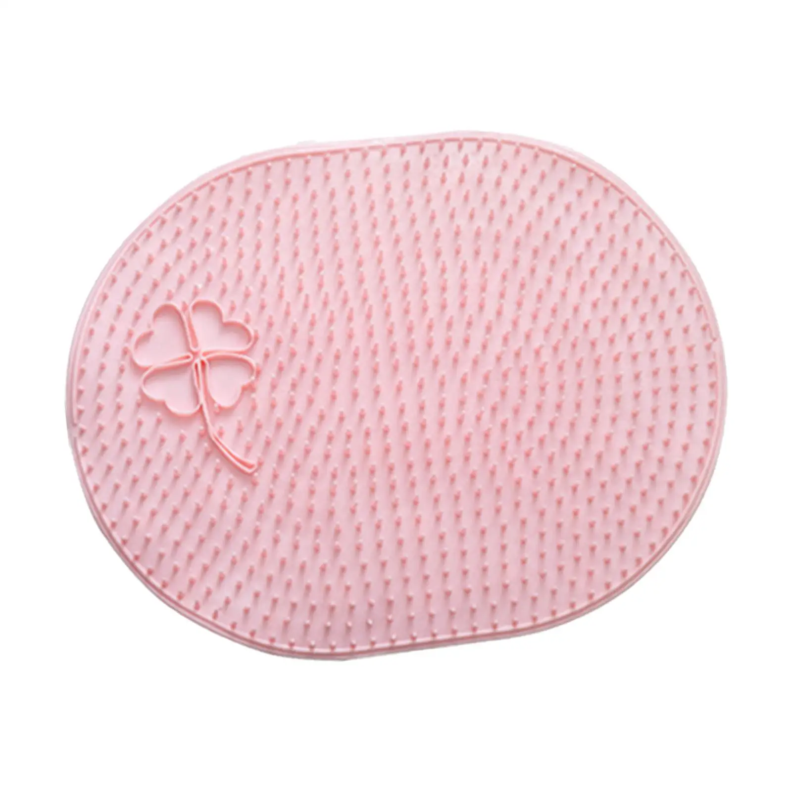 Silicone Shower Foot Scrubber Pad Pink with Suction Cup Accessory Without Bending Over Easily Clean Durable Comfortable