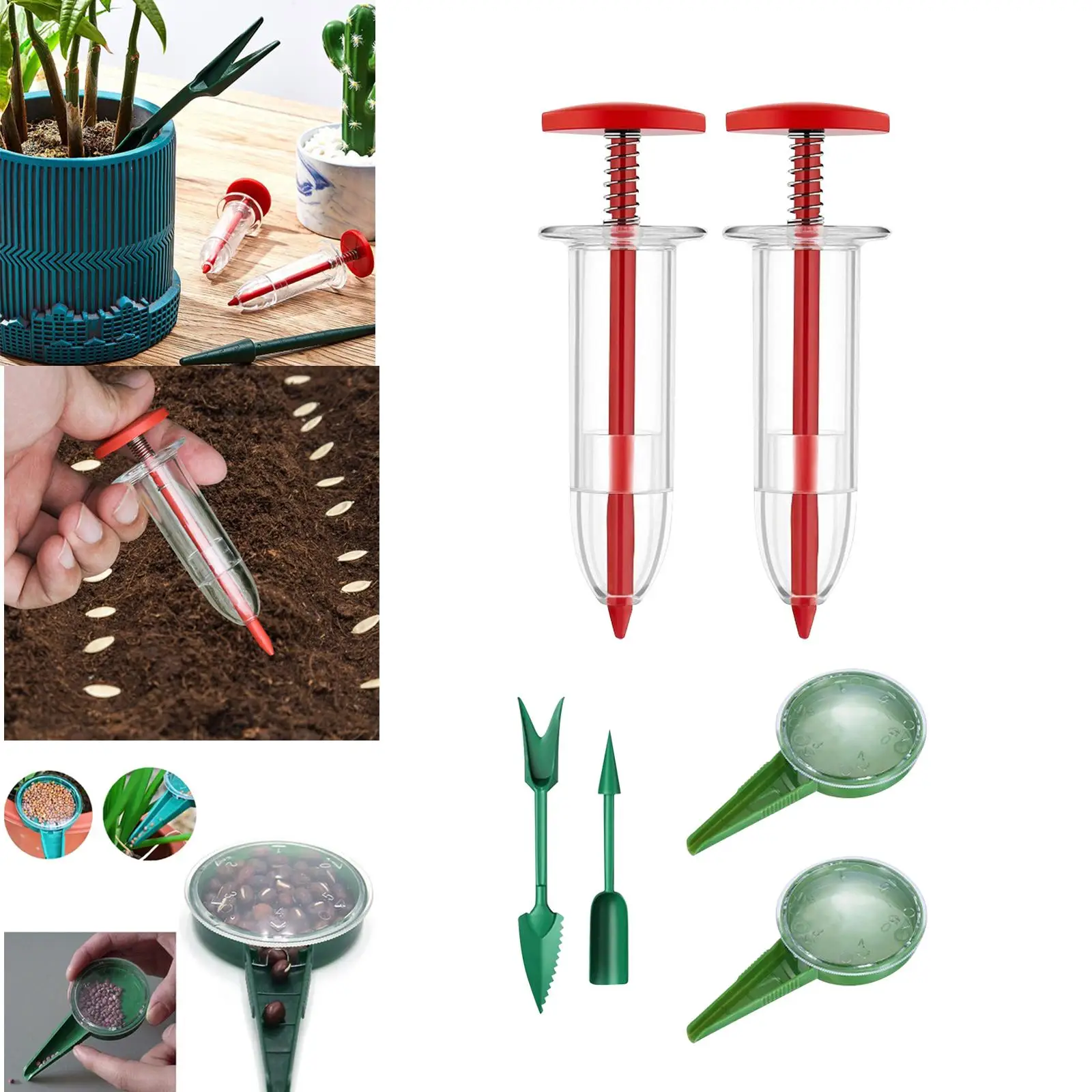 Manual Seeds Dispenser Seed Spreader Seeder for Indoor Outdoor Flower Pot Garden