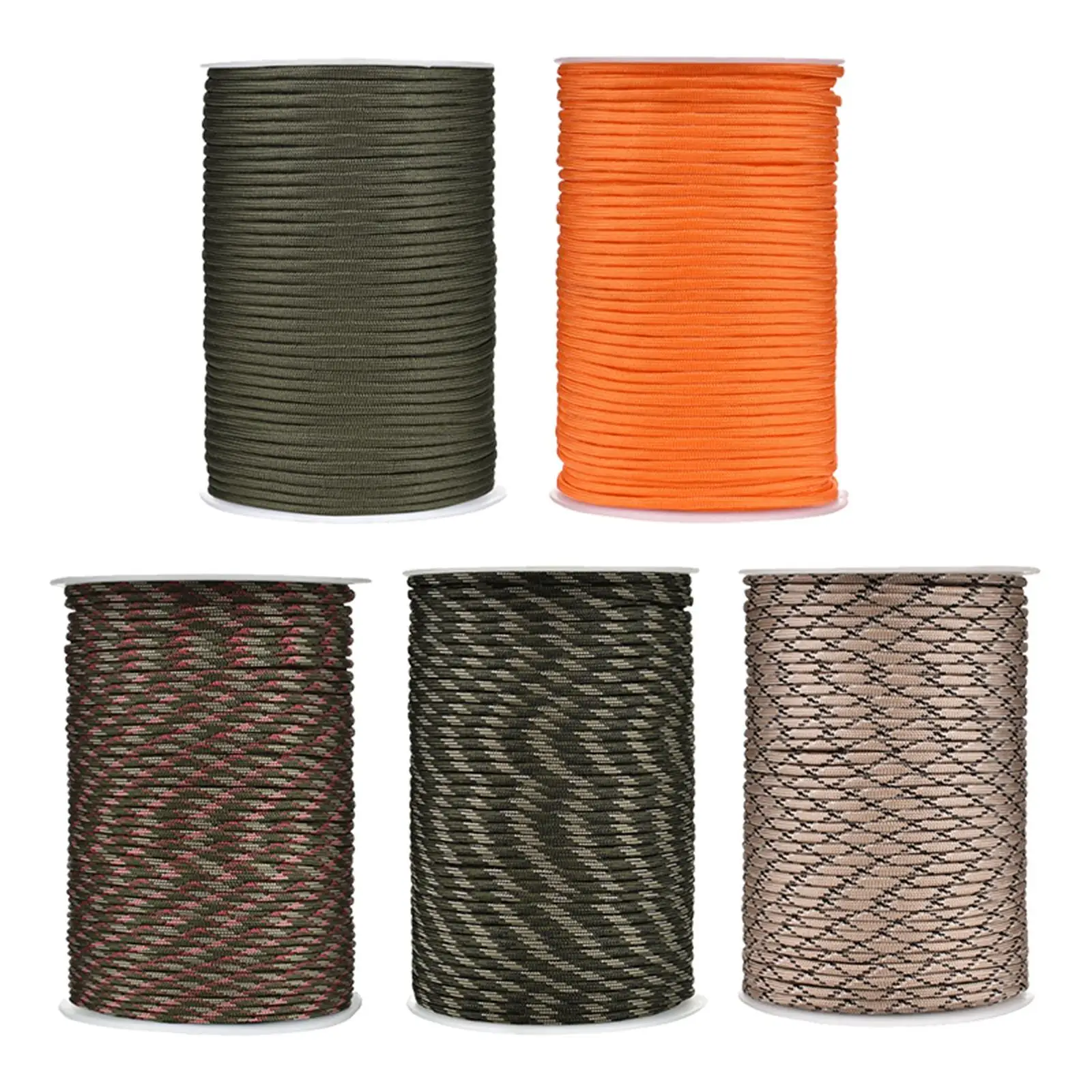 100M Paracord 550 Parachute Cord Outdoor Rope Spool Packaging Awning Gazebo