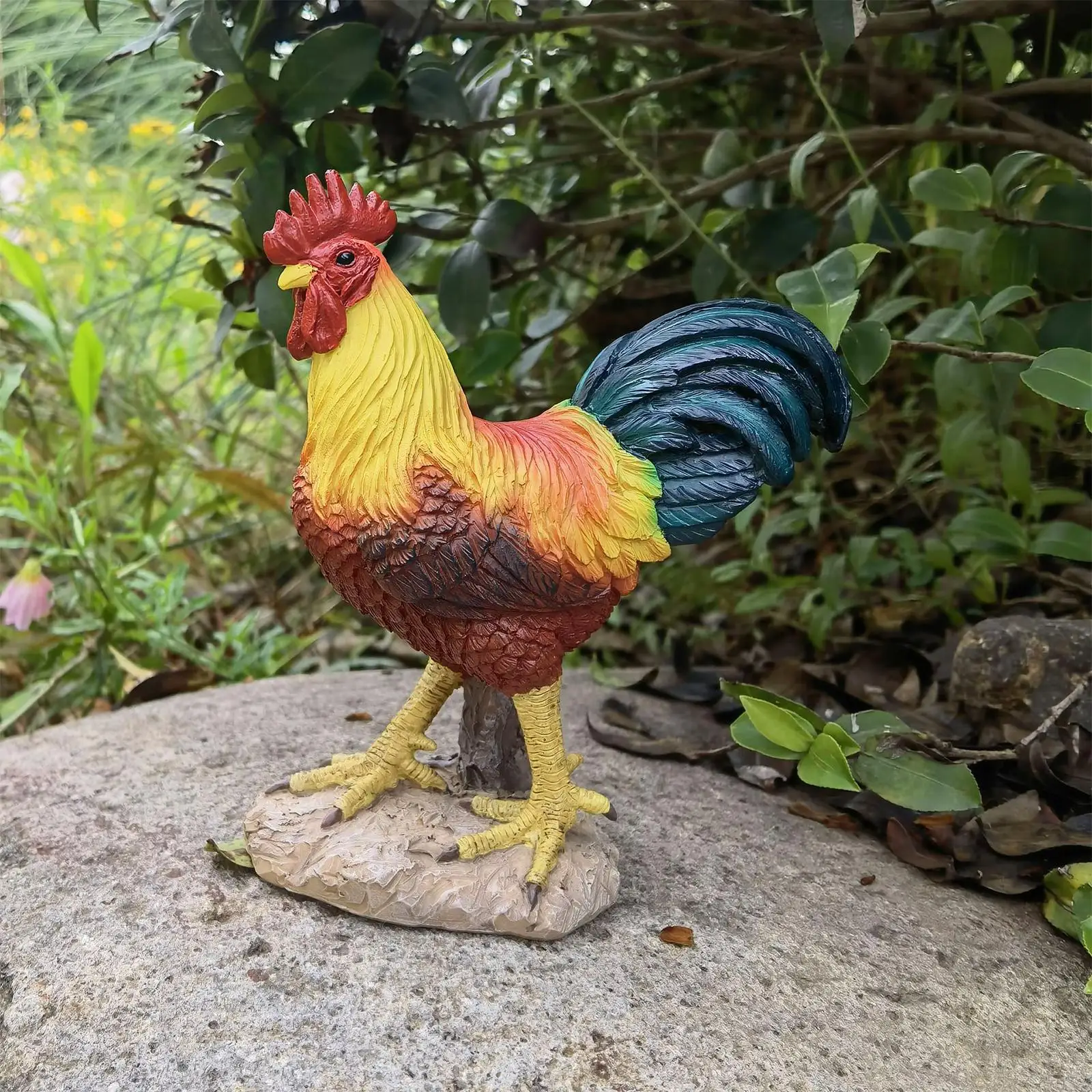 Rooster Statue Simulation Rooster Decoration Crafts for Home Lawn Kitchen