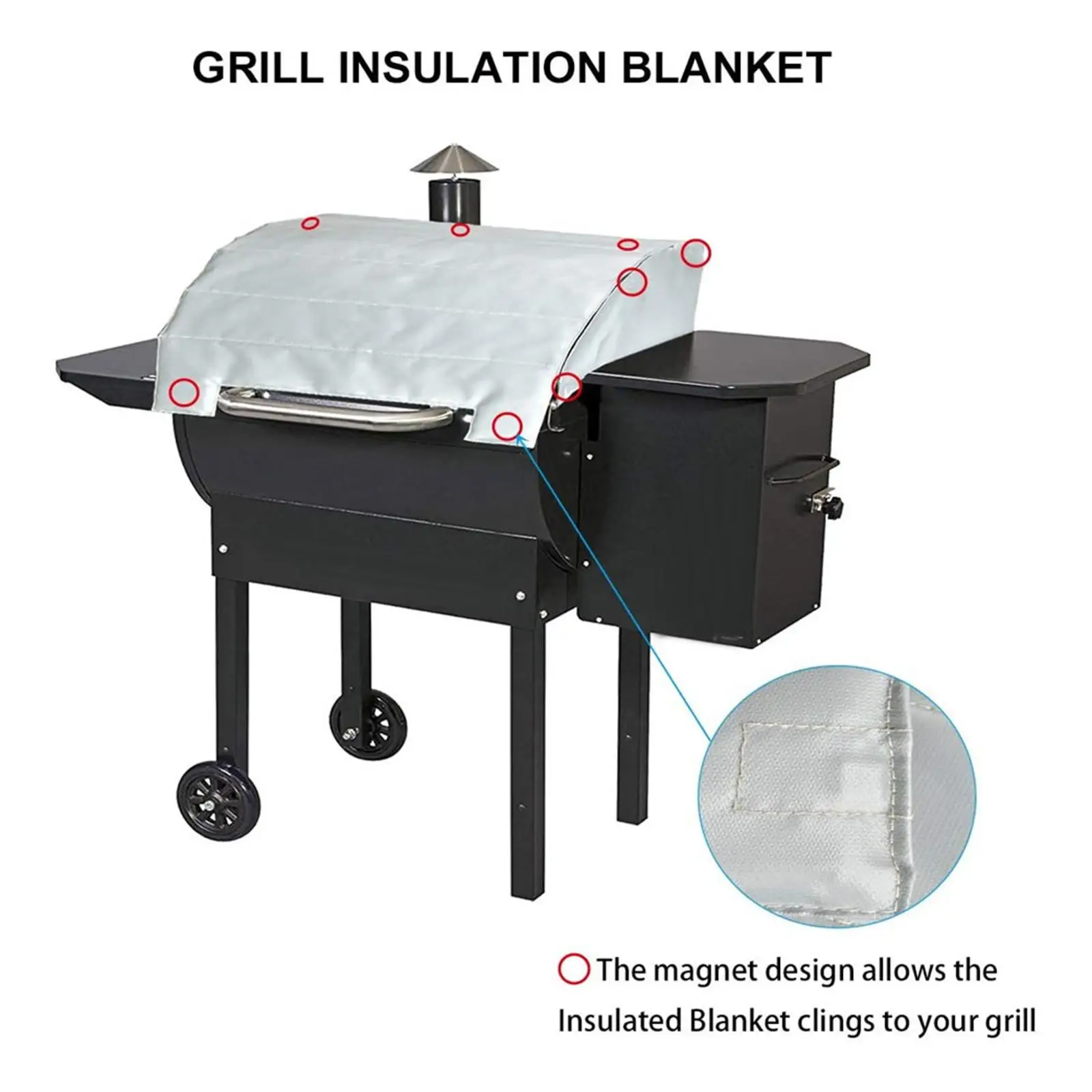 Grill Insulation Blanket Waterproof Stove Shield BBQ Grills Cover for BBQ Cooking