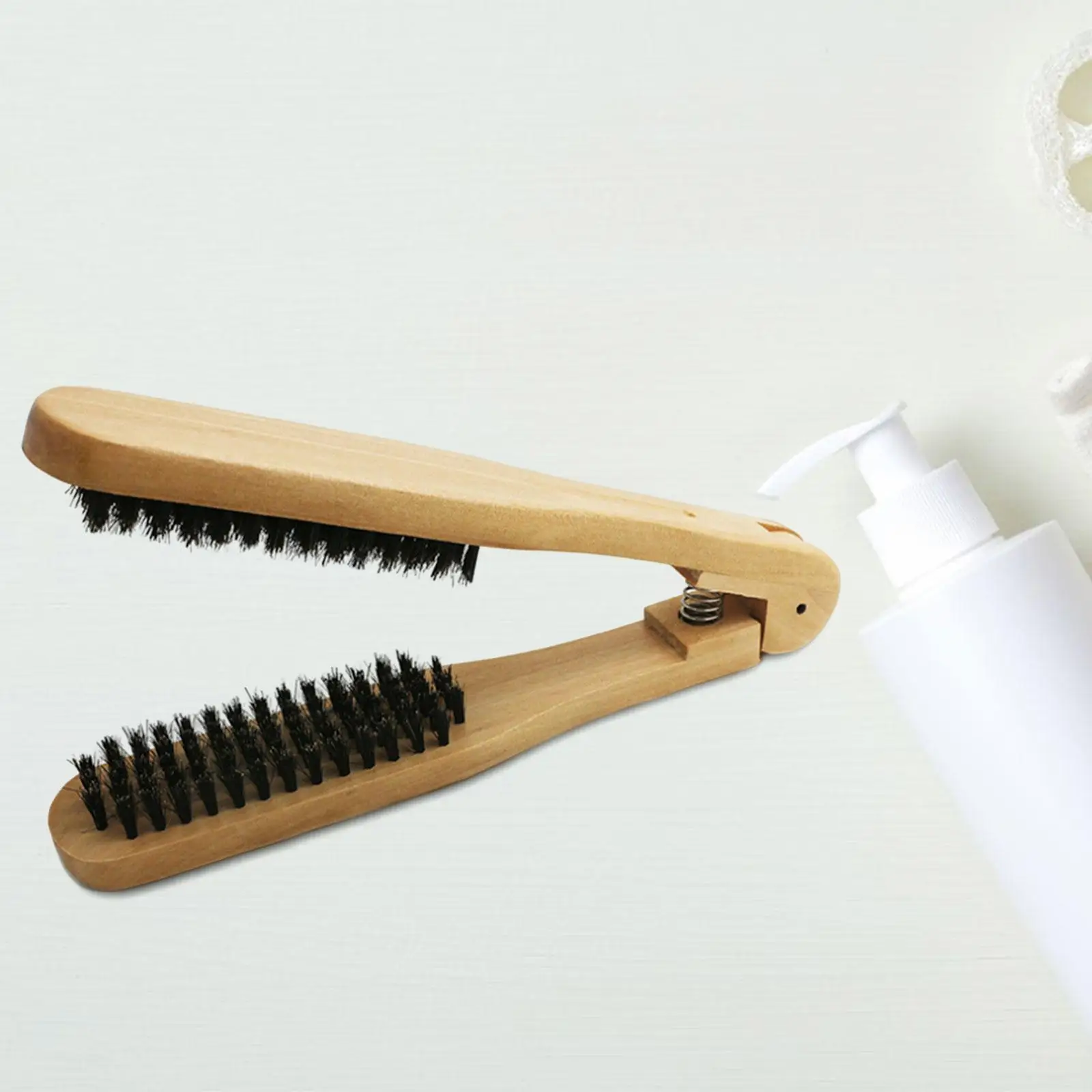 Hair Straightening Comb Hairbrush Easy to Use Hair Brush Clamp Straightener