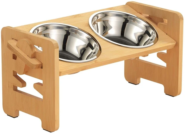 Elevated Cat Bowls 4 different angles and height Tilted Platform Pet Feeder