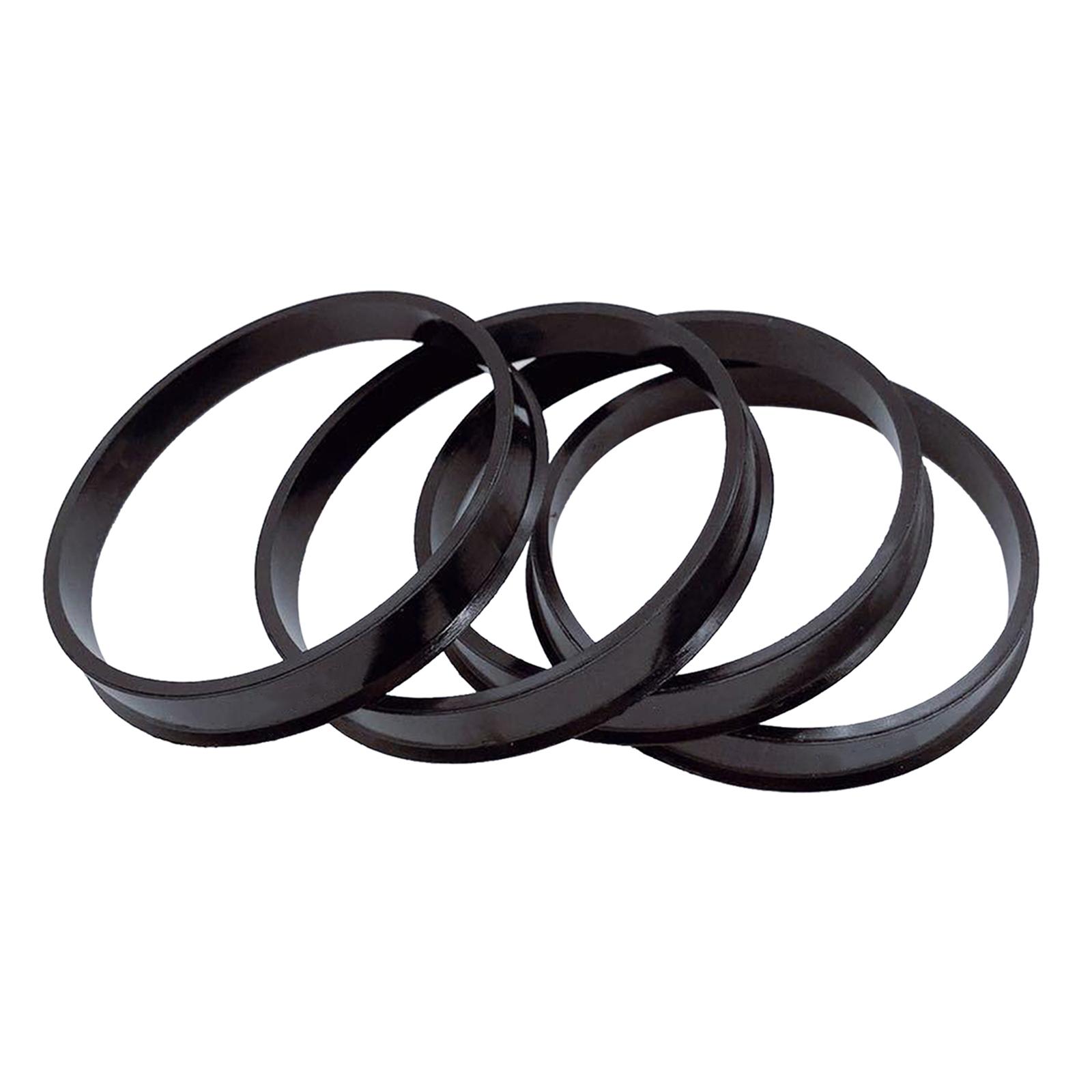 5x 4 Pcs  Centric Rings  Center 66.6-57.1mm - 4pcs Black  Car