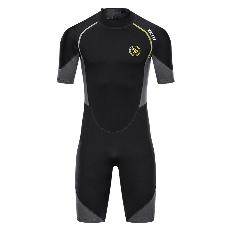 Title 2, 1.5mm neoprene wetsuit men manga curta mergulho...