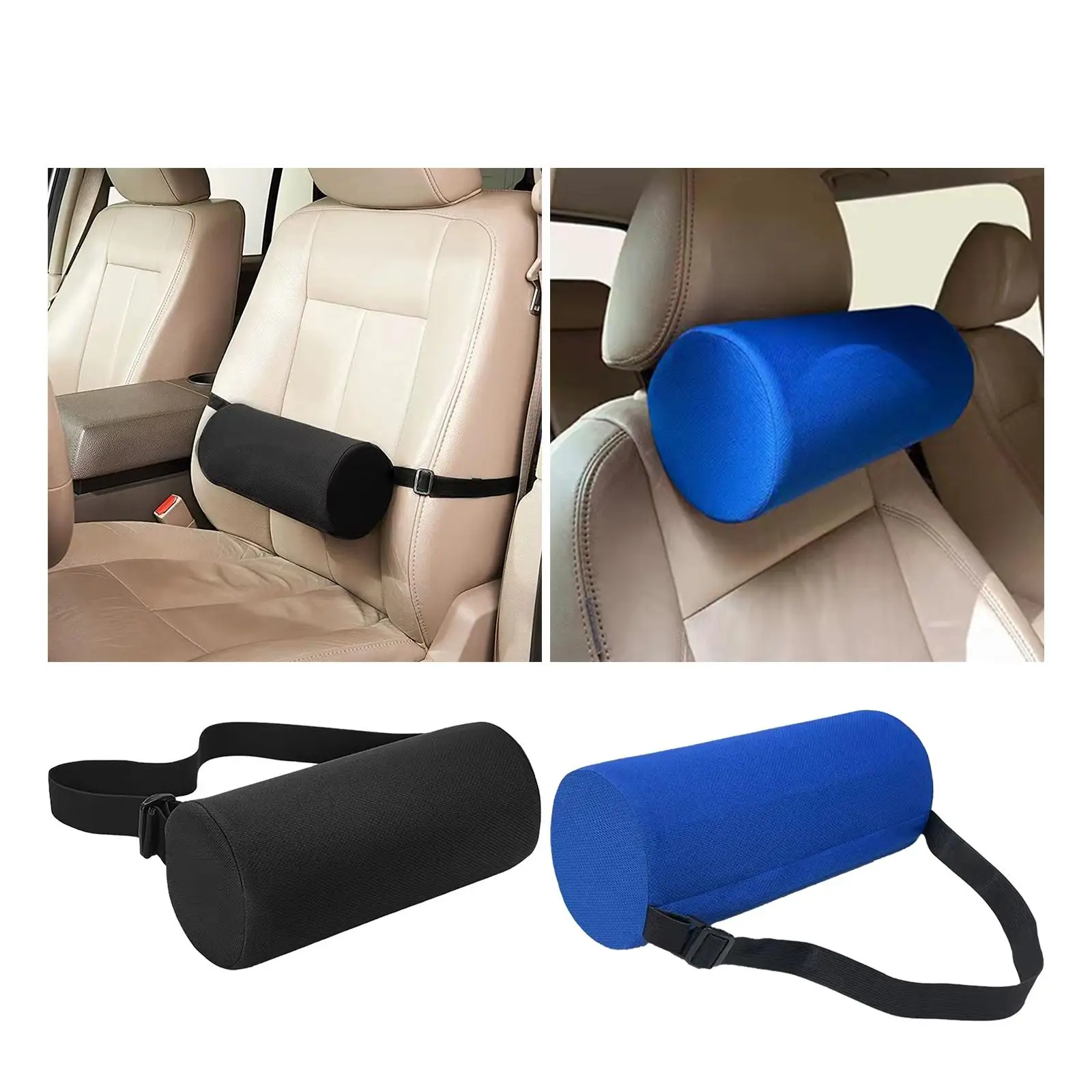 Cylindrical Waist Pillow Waist Support Pillow for Home Vehicle Reading