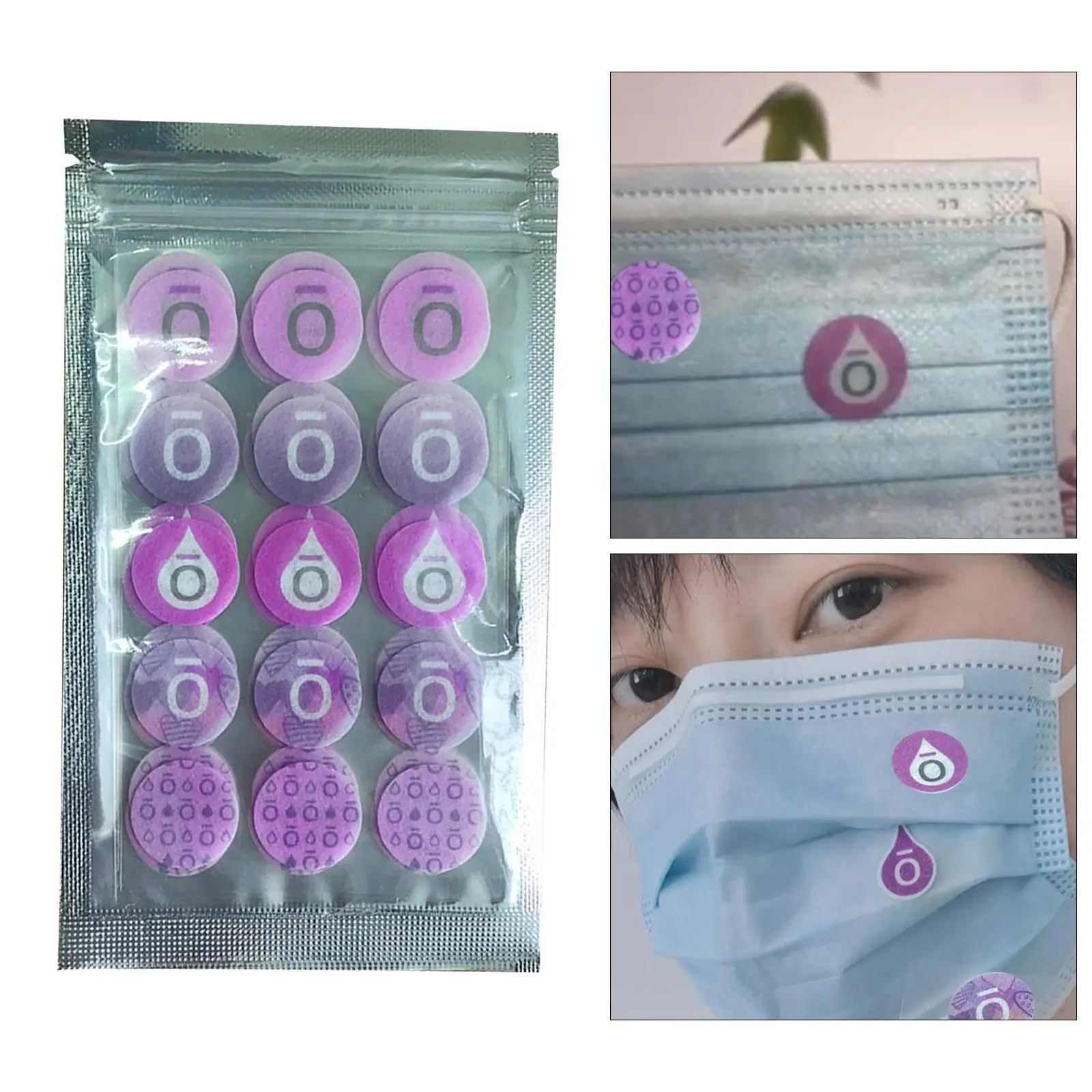 60Pcs Mask Aromatherapy Tasteless Sticker Patch Stickers for  Bag