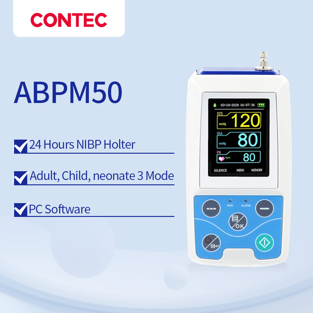 Best of Arm Ambulatory Blood Pressure Monitor 24hours NIBP Holter CONTEC ABPM50+ Adult, Child , Large , 3 Cuffs, Free PC Software Reviews & Tips - Image 2