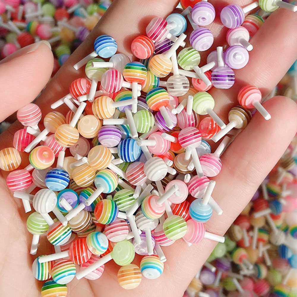 Best of 20pcs / Bag 3D Colorful Lollipop Charms For Nail Art Decorations Resin 4 / 6mm Kawaii Bear Accessories Mini Design Nail Jewelry Bulk Reviews & Tips